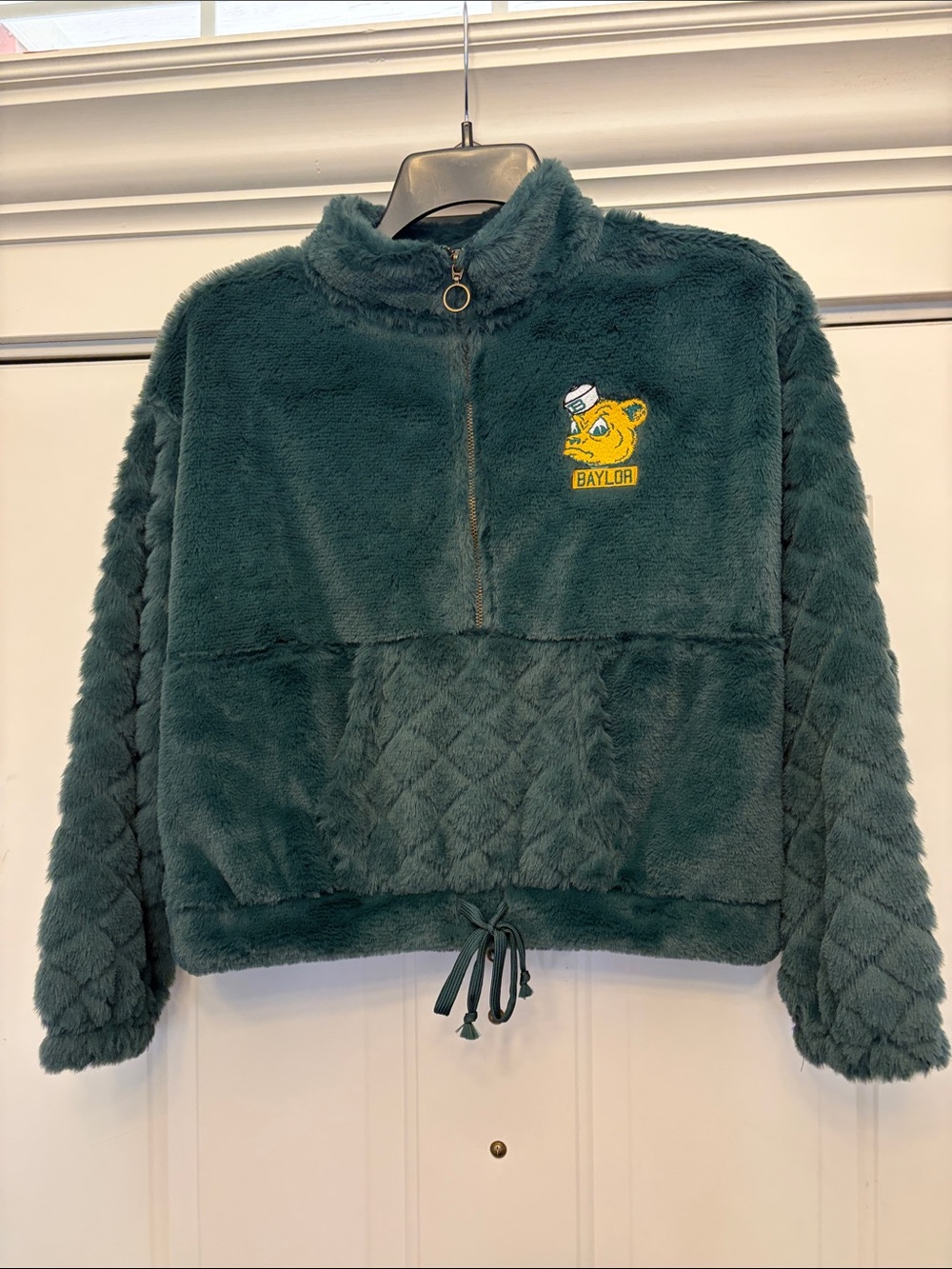 Baylor Plush Half-Zip Jacket - Dark Green